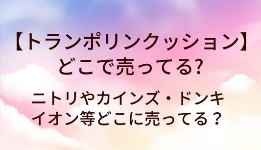 トランポリンクッションはどこで売ってる？ニトリやカインズ・ドンキやイオン等どこに売ってる？