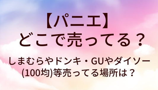 パニエはしまむらやドンキ等どこで売ってる？GUやダイソー(100均)等売ってる場所は？