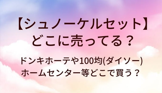 シュノーケルセットはどこに売ってる？ドンキホーテや100均(ダイソー)・ホームセンター等どこで買う？